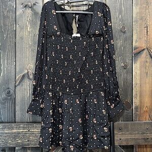 knee length dresses for ladies Elegant Red Dress by Free People with Lace Detailing – Above The Crowd  Boutique main image 0